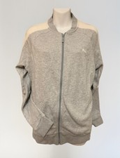PUMA Track Suit Jacket Women  s XL/TG Grey White Comfortable RETRO Throwback