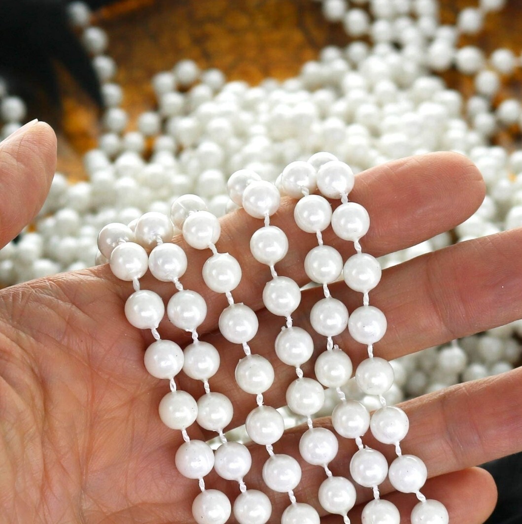 Japanese White Round Faux/Acrylic/Plastic Pearls Beads Strands 3mm Set of 3 New