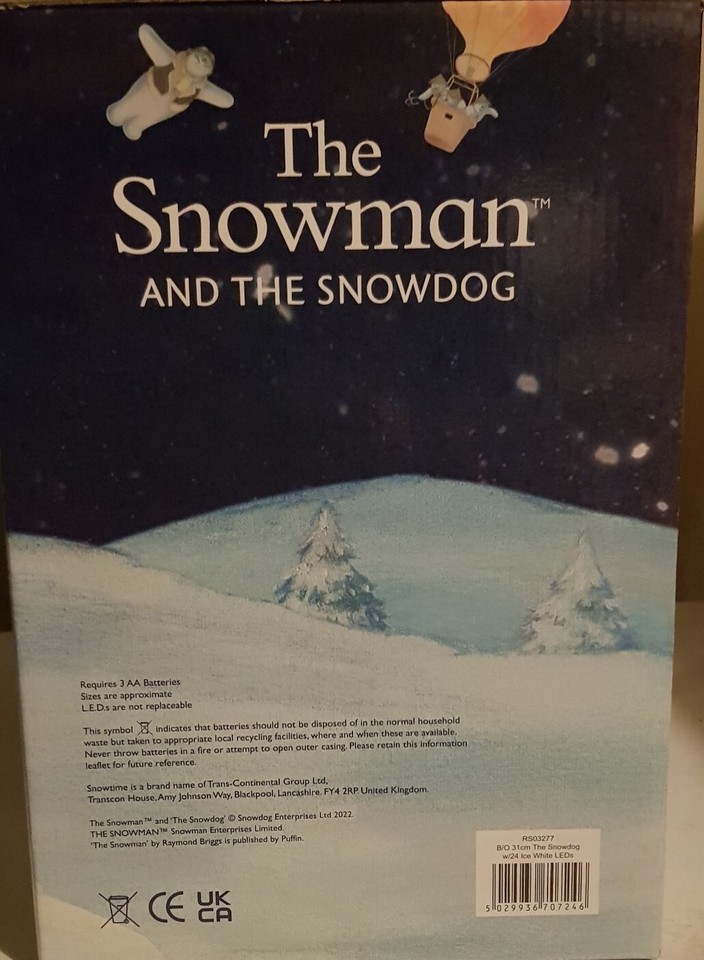 Acrylic Snowdog Light Up Christmas Decoration Outdoor Indoor Battery eBay