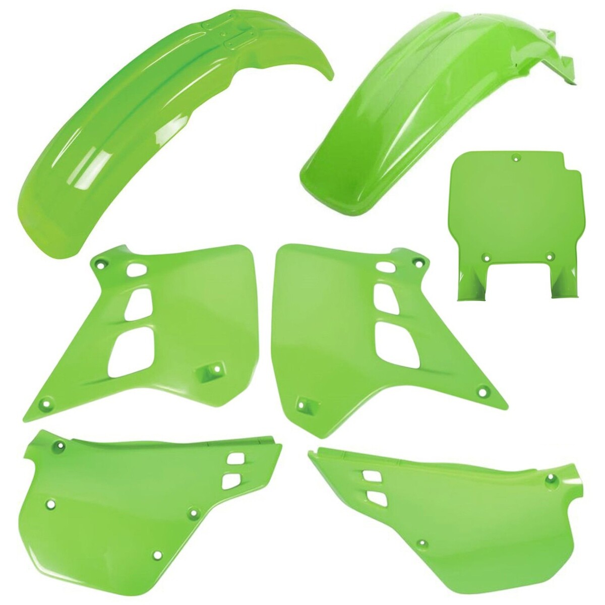 Plastiques Kawasaki KX 125 1990 1991 pour rénovation motocross vintage