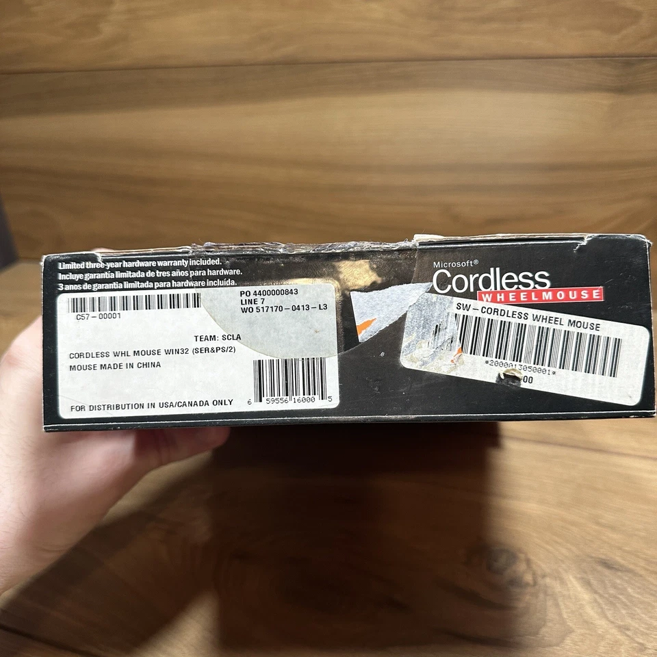 Vintage Microsoft Cordless Wheel Mouse Wireless X05-43135XB Retro - Image 3 of 4