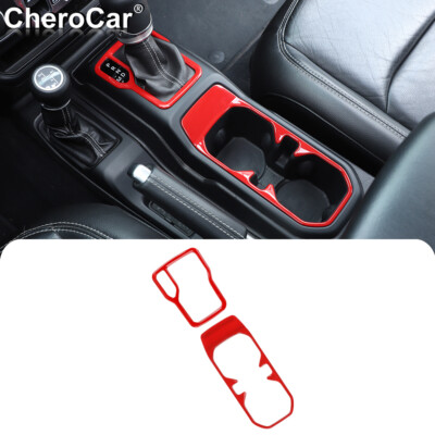 Inner Front Water Cup Holder Trim Gear Shift Cover For Jeep Wrangler JL JT 2018+