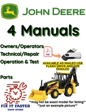 JOHN DEERE 310D BACKHOE LOADER OWNER SERVICE REPAIR TEST PARTS MANUAL PDF ON USB