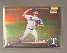2022 Topps Stadium Club Chrome #143 A.J. Alexy RC Gold #'d /50 Rangers