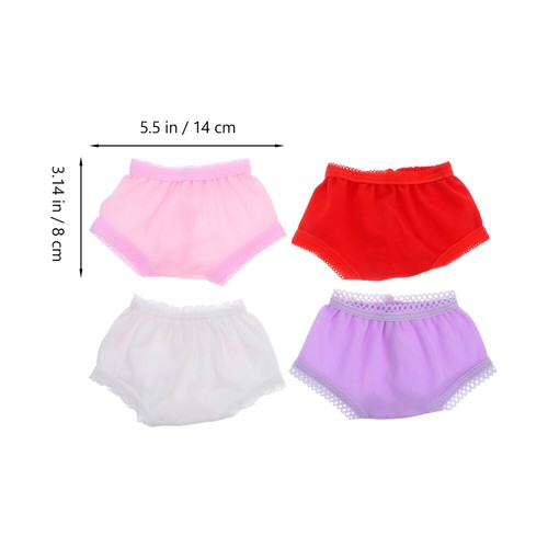 4pcs Pretend Play Doll Panties Toy Doll Underwear Small Doll Decorative - Picture 12 of 12