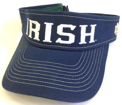 notre dame visor cap