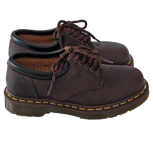 Dr Martens Womens 5 Oxford Shoes Mens 4 Brown Leather Lace Up 36 Air Wair 11849 - Picture 3 of 13