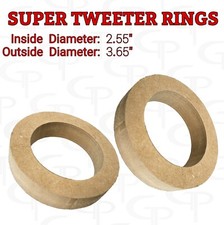 GP Super Tweeter Door Pod Baffle Pair Speaker rings spacer