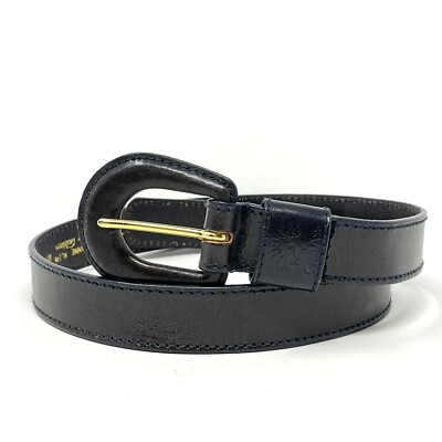 Vintage Women\'s Anne Klein Calderon Black Leather Belt Lion Buckle, Size Medium Anne Klein | Accessories | Vintage Womens Anne Klein  main image 3