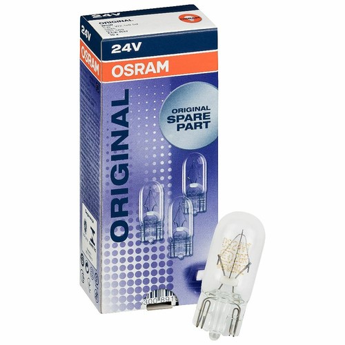 10x OSRAM 2845 Glühlampe Autolicht Birne W5W Standlicht Autolampen T10 24V 5W - Bild 1 von 3