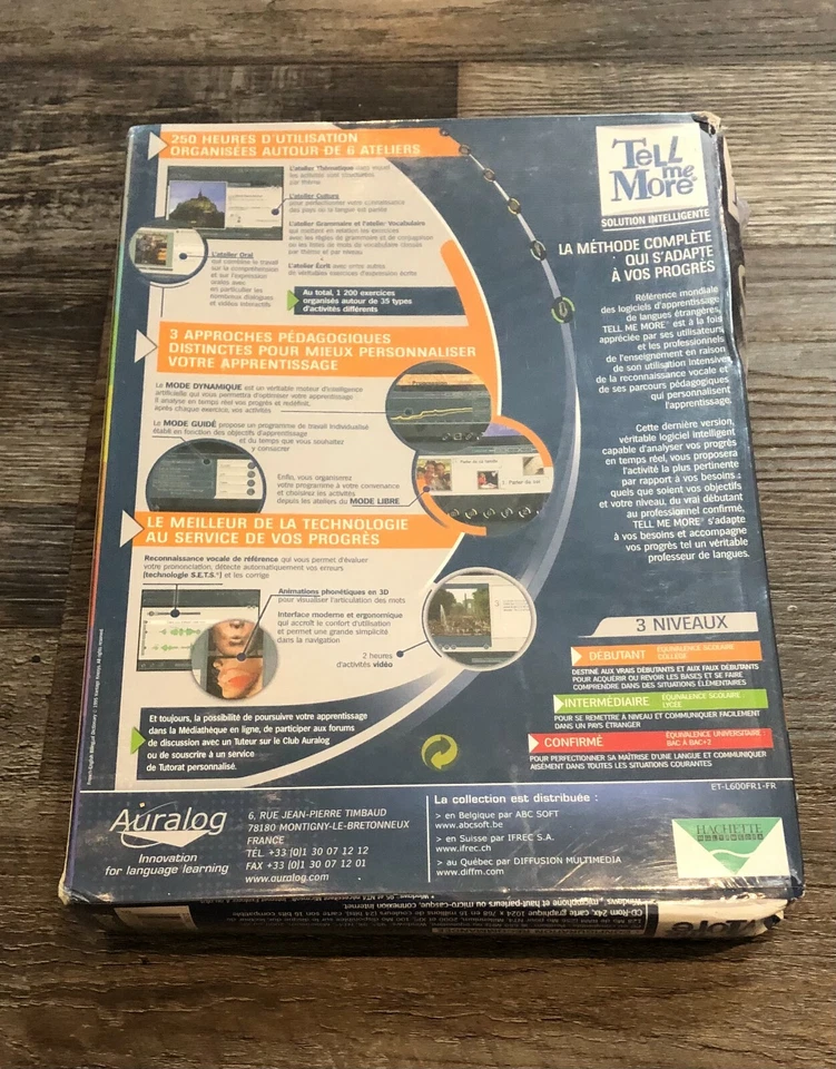 Scan Soft Auralog Tell Me More Debutant Francais La Methode Complete New in Box - Image 3 of 4