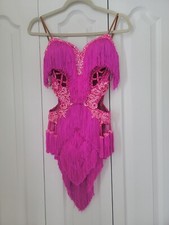 Gorgeous hot pink Latin/Rhythm ballroom competition dress from Dore size XS/0