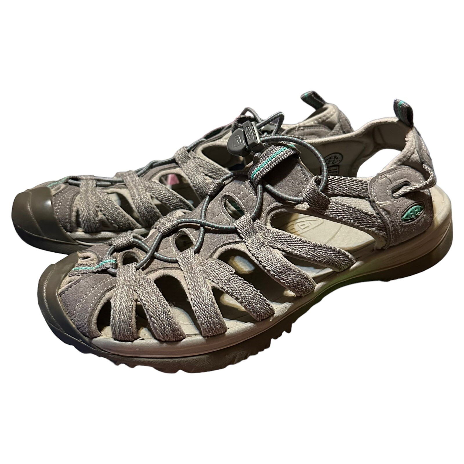 Keen Sandali impermeabili da donna Whisper taglia 11 grigio verde pavone (1022814)