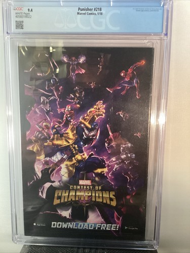 PUNISHER #218 CGC 9.4 - WHITE PAGES 1st WAR MACHINE PUNISHER! Disney Plus! - 第 14/16 張圖片