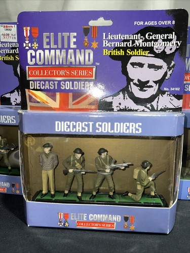 Elite Command American WWII BRITISH SOLDIER Toy Soldier Set Diecast Lot Of 3 - Picture 3 of 7