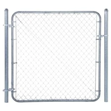 6ft X 5ft Galvanized Metal Adjustable Single Walk-Through Chain Link Fence Gate