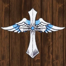 Cross Embroidered Patch — Iron On