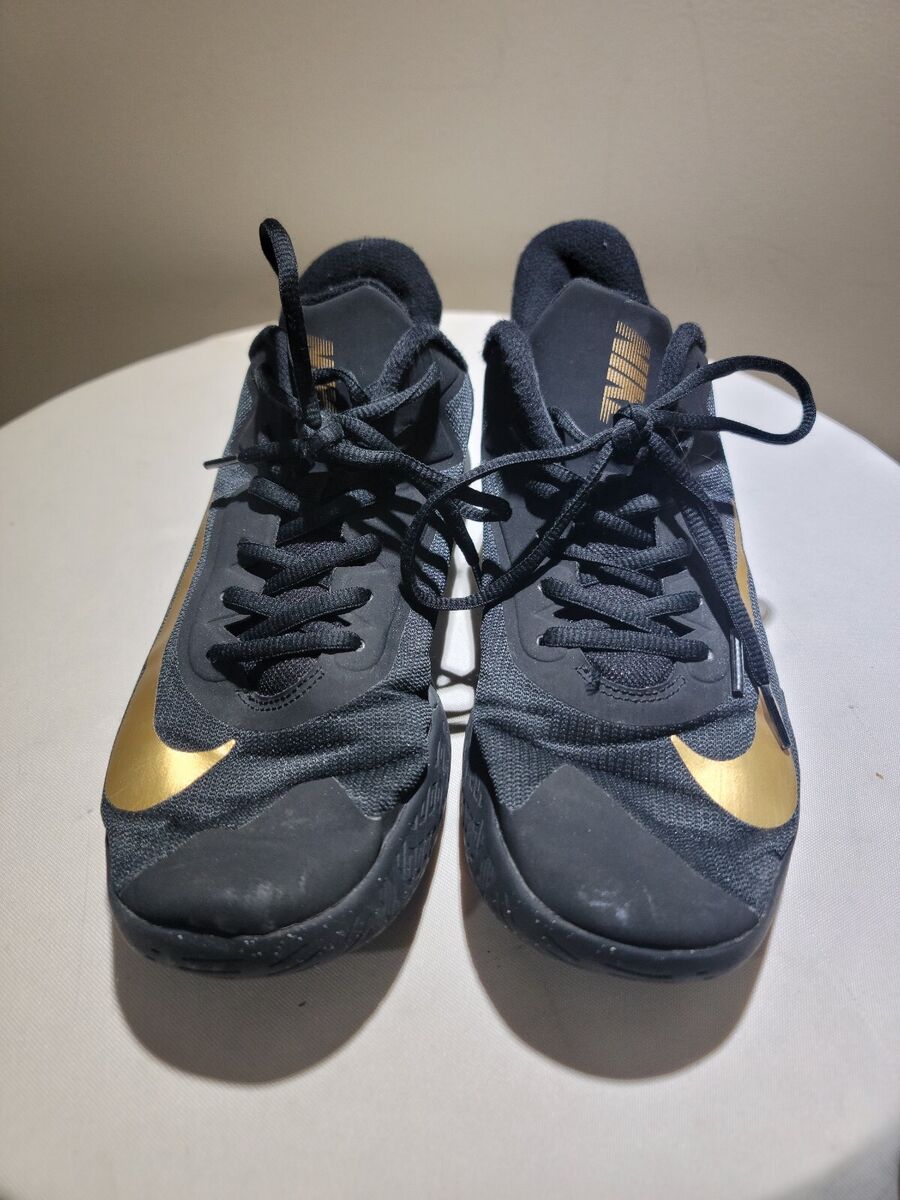 Nike Precision IV 4 Men High Top Black Gold Basketball Shoes Nike Precision IV 4 Men High Top Black Gold Basketball Shoes