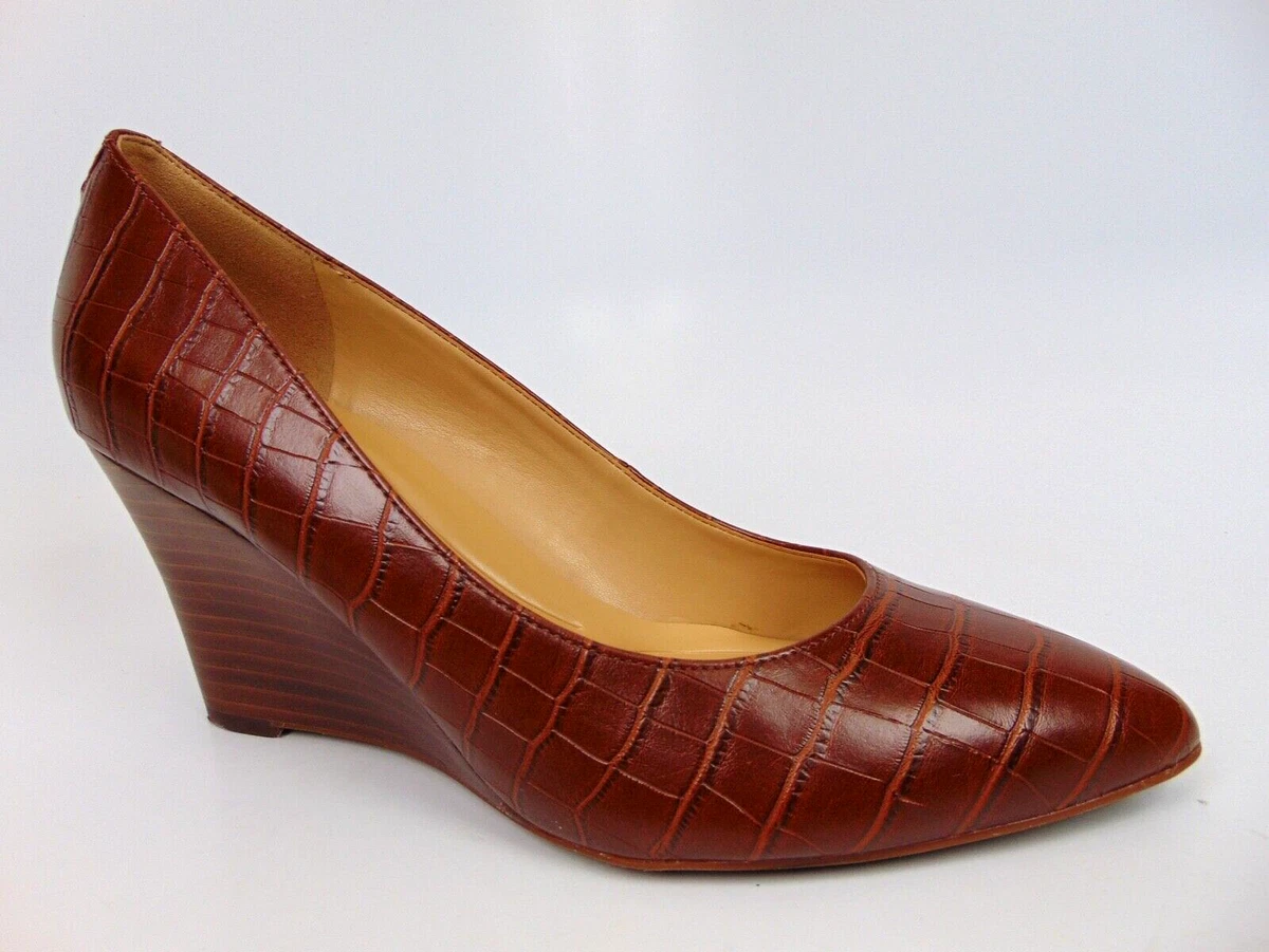 Nine West Cal 9x93 Wedge Women s Shoes Size 6.5 M Dark Natural
