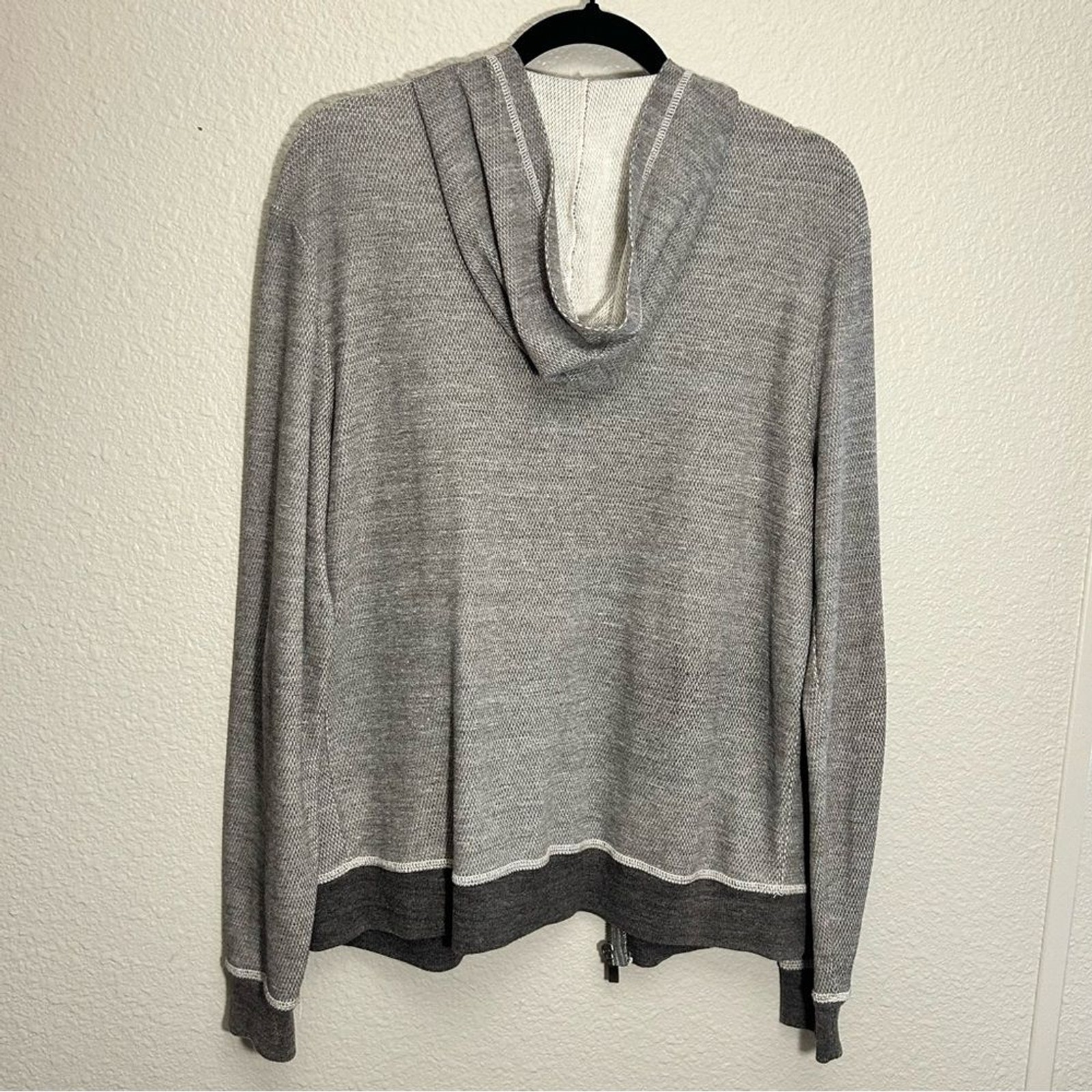 Original Penguin Munsingwear Grey Hoodie Men's M Full Zip *Missing Drawstring image 7