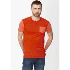 Buffalo by David Bitton NWT Men's Kaddy Short-Sleeve Top Orange Size S