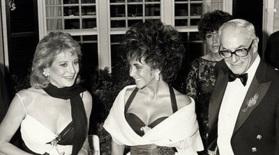 Barbara Walters Elizabeth Taylor Malcolm Forbes 1987 Historic Old Photo