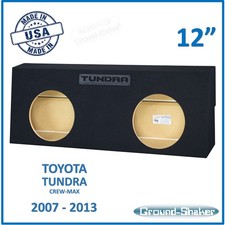 Toyota Tundra Crew Max 2012 12" Dual Sealed Sub Box Subwoofer Enclosure