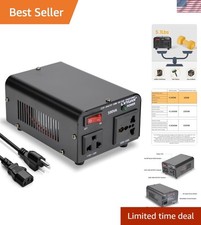 Compact 500W Voltage Transformer - Step Up/Down with Circuit Breaker Protection