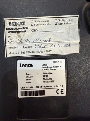 Lenze panel control EPM-H606 13435821