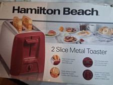 Hamilton Beach 2 Slice Metal Toaster Red/Silv...