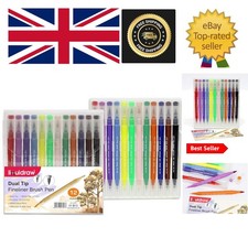 12-teiliges Dual Tip Brush Pen Set - Fine Liner & Brush Tips für Künstler