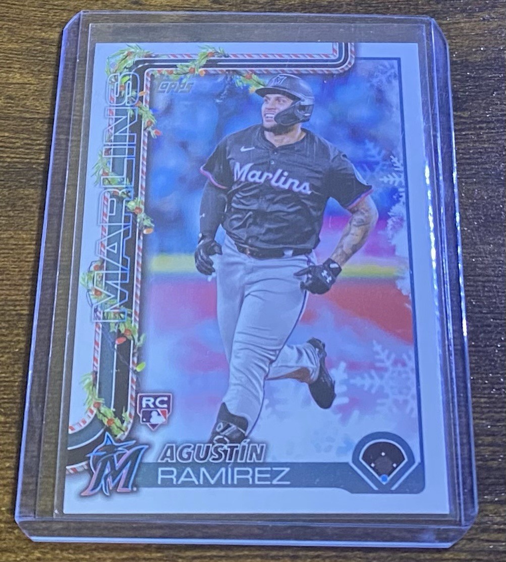 Agustin Ramirez 2025 Topps Holiday Rookie RC #H19 Miami Marlins