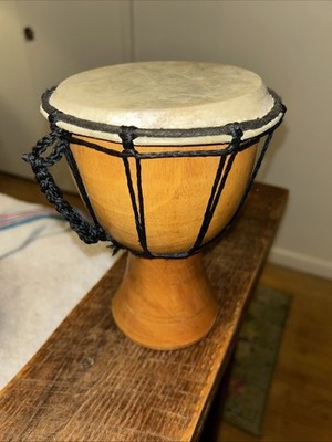 Handcrafted Wooden Djembe Drum 8inX6in Hand Drum
