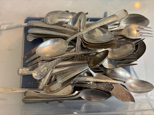 1724 Grams Sterling Silver Scrap Gorham Camellia Flatware No Weighted Handles