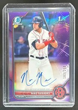 2022 Bowman Chrome Niko Kavadas #/250 Purple Refractor Auto 1st Rookie RC