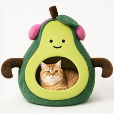 Cute Cat Beds for Indoor Cats, Small Dog Beds, Soft Washable Pet Beds for Kit...