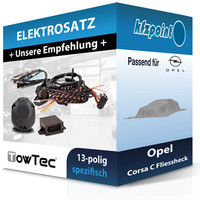 für Opel Corsa C Fliessheck 00-06 Towtec E-Satz 13Polig Fahrzeugspezifisch NEU