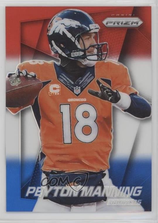 2014 Panini Prizm Red White & Blue Prizm Peyton Manning #58 HOF 1m57