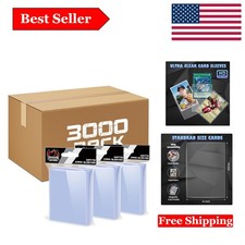 30-Pack Clear Trading Card Sleeves –  Protectors for Baseball, Football, Gami...