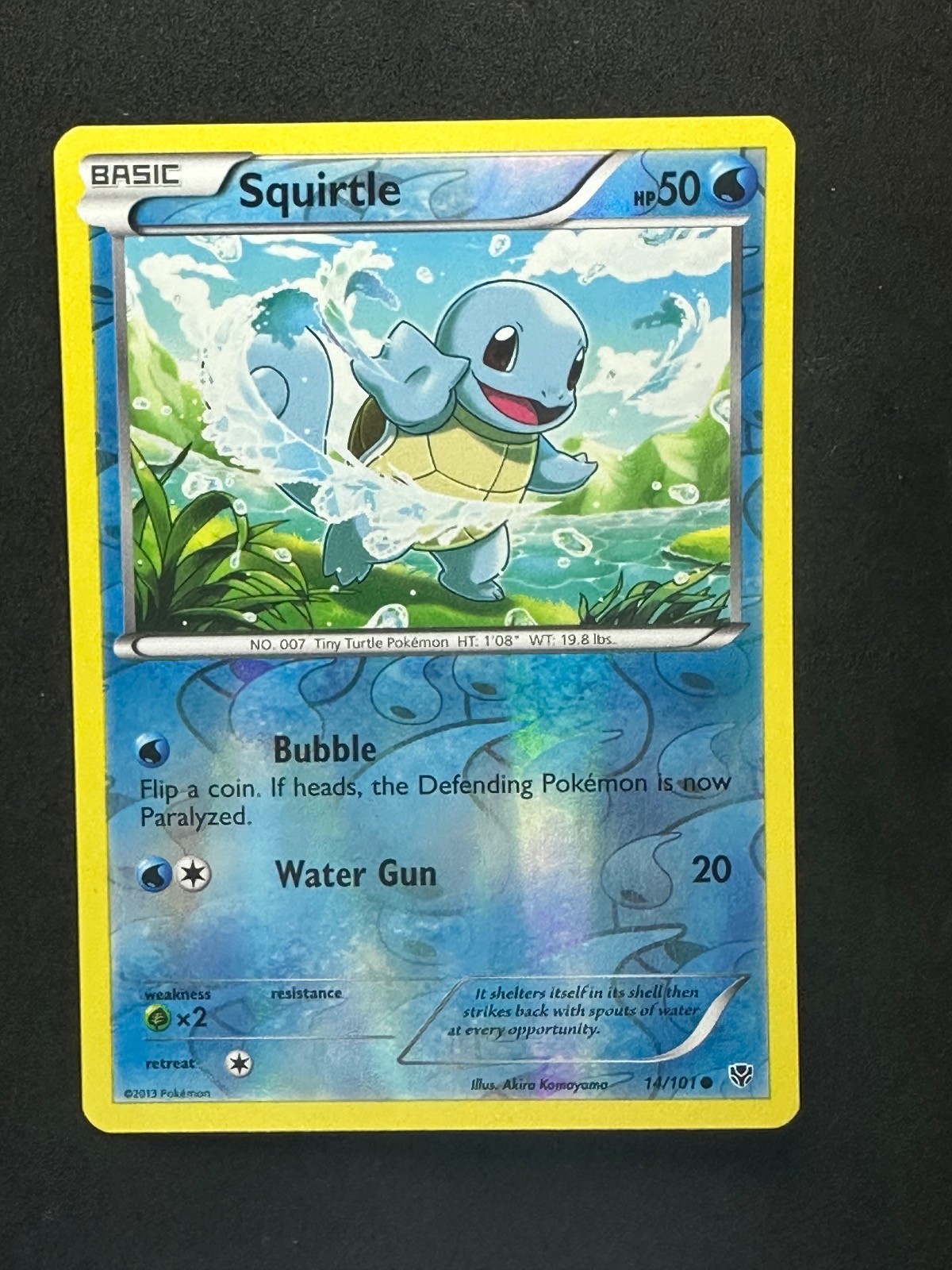 Squirtle 14/101 Lightly Played Common Plasma Blast Pokemon Reverse Holo