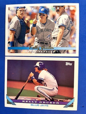 Kelly Gruber 1993 Upper Deck & 1993 Topps Baseball - Blue Jays