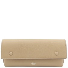 CELINE glasses case By color leather beige SilverMetal Red glasses case  