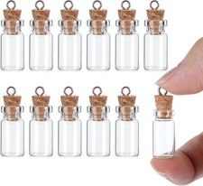 12 Stück kleine Glasflaschen mit Korken, Mini Flaschen zum Befüllen