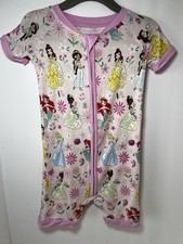 Little Sleepies OG Disney Princess Shorty Zippy Romper 18-24 Months Euc