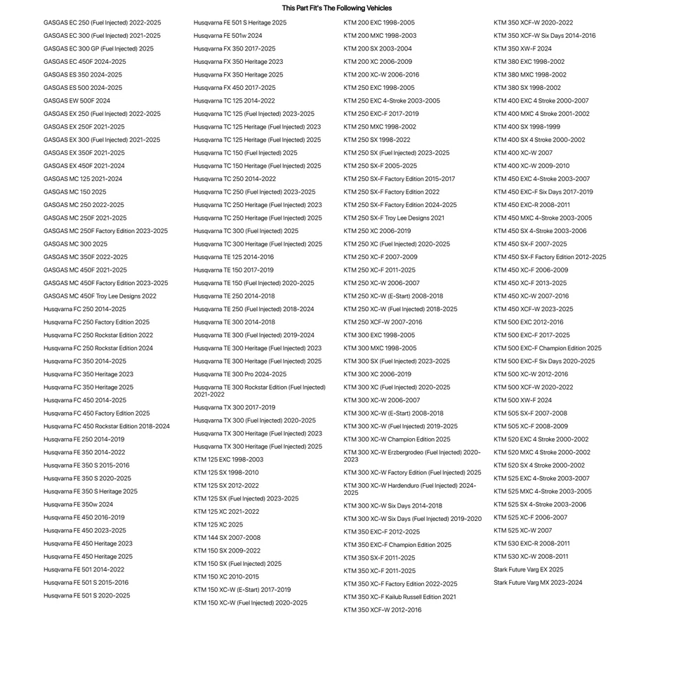 Tusk Motorcycle Spoke Kit - Rear 18" For KTM 380 EXC 1998-2002 - Image 4 of 4