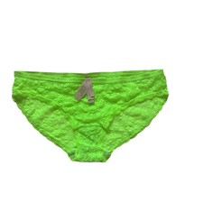 NWT Victorias Secret Neon Green Lace Bikini Underwear 2014 Sz L