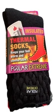 Polar Extreme Insulated Thermal Socks Comfort Women 5-9 Black New in Package