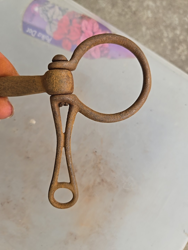 Broca de cuchara antigua de 1900 Broca de caballo Snaffle - Tack ecuestre de hierro vintage occidental - Imagen 6 de 11
