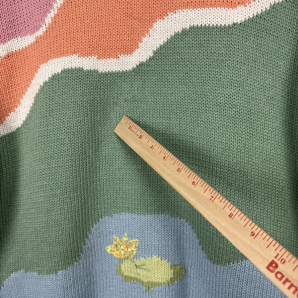 De Colección Libro de Cuentos Tejidos Verano Romance Talla 1X Cárdigan Suéter Cottage Rosa Azul Foto 4 de 4