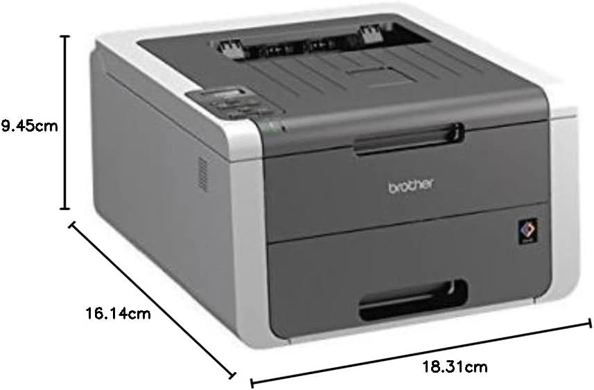 Brother HL-3140cw Colour Laser Printer A4 USB Wi-Fi HL3140CWZU1 - full toners - Image 3 of 4
